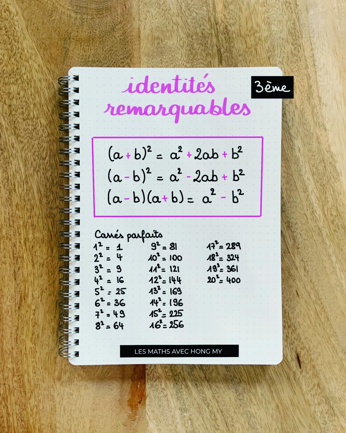 LMS Fiche Identit s Remarquables Math matiques 3 me LMS Fiche Identit s Remarquables Math matiques 3 me
